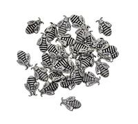 B Baosity 30x Silber Retro Spacer Charm Perlen Fit Halskette Armband DIY Schmuck Design, Biene