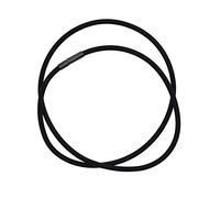 B Baosity Halskette, Halsband aus Kautschuk Schmuckband, Kautschukband, Choker, Ketten selber Machen Schwarz Kautschukkette mit silbernem Karabiner Verschluss - 45CM