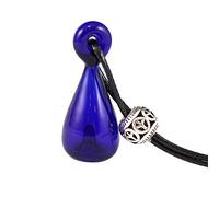 B Baosity Mode Glas Glocken Flasche Anhänger Halskette Kette Frauen DIY Schmuck, Dunkelblau
