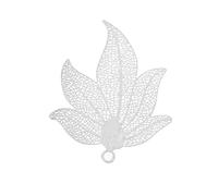 B Baosity Packung mit 10 Kupferahornblättern Zur Dekoration Schmuck Halskette Anhänger DIY, Silber