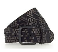 b.belt 40 mm Full Leather Belt With Mixed Rivets W85 Black