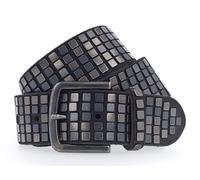 b.belt 40 mm Full Leather Belt with Mixed Rivets W90 Black