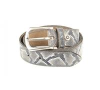 b.belt Ledergürtel Animal W100 Schwarz+Silbermetallic