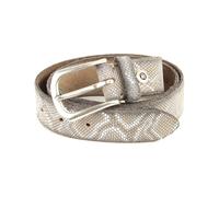 b.belt Ledergürtel Animal W100 Vanille+Silbermetallic