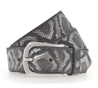 b.belt Ledergürtel Animal W105 Schwarz+Silbermetallic