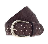 b.belt Lina Gold Nietengürtel Leder dunkelbraun (BB0851L10-100-0690)