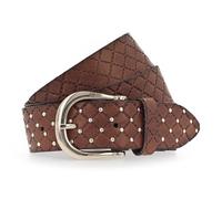 b.belt Lina Gold Nietengürtel Leder 75 cm braun