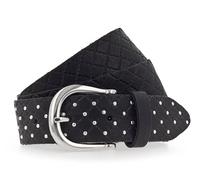 b.belt Lina Silver Leder-Nietengürtel W100 Black