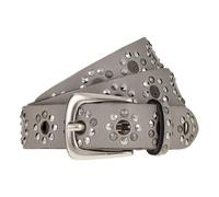 b.belt Nietengürtel Leder 100 cm beige