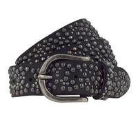 b.belt Nietengürtel Leder 100 cm schwarz