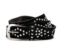 b.belt Nietengürtel Leder 100 cm schwarz