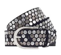 b.belt Nietengürtel Leder 100 cm schwarz