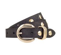 b.belt Nietengürtel Leder 100 cm schwarz