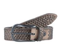 b.belt Nietengürtel Leder taupe 80 cm
