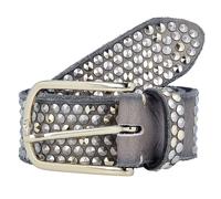 b.belt Nietengürtel Leder taupe (BB0609L38-90-0620) grau