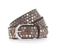 b.belt Nietengürtel Leder 95 cm braun