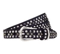 b.belt Nietengürtel Leder 100 cm schwarz