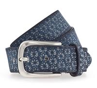 b.belt Tessa Gold Ledergürtel W95 Navy / Silver metallic