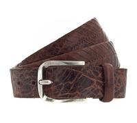 b.belt Vince Silver Ledergürtel W115 Mid Brown