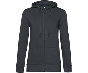 B&C Damen Bio Kapuzen Sweatjacke Inspire WW36B asphalt M