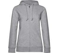B&C Damen Bio Kapuzen Sweatjacke Inspire WW36B heather grey S