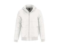 B&C Herren Jacke Superhood Winter-Jacke JM940 white/warm grey XXL