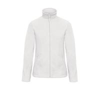 B&C: Ladies` Micro Fleece Full Zip ID.501 Women FWI51, Größe:XS;Farbe:White