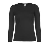 B&C - Women´s T-Shirt #E150 Long Sleeve Black - Gr. - XS