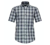 Kurzarmhemd CASAMODA "CASAMODA Freizeithemd Kurzarm kariert" Gr. L, Normalgrößen, blau (türkis) Herren Hemden (39357563-L) türkis