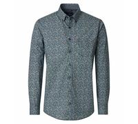 Langarmhemd CASAMODA "CASAMODA Freizeithemd Print", Herren, Gr. 3XL, Normalgrößen, blau, 100% Baumwolle, bedruckt, comfort fit, Hemden (69788726-XXXL) blau