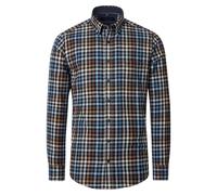 Langarmhemd CASAMODA "CASAMODA Freizeithemd kariert", Herren, Gr. XXL, Normalgrößen, blau (dunkelblau), 100% Baumwolle, kariert, comfort fit, Hemden (36390450-XXL) dunkelblau