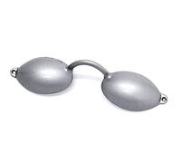 B&S Breitfeld & Schliekert UV-Schutzbrille für Solarium & Strand | Silberfarbene Augenschutz-Brille mit Silikonband | Vollrand, Vintage, Unisex (1 Stück)