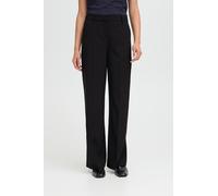 b.young BYDANTA Wide Leg Pants 2 Damen Hose Stoffhose Weites Bein mit Bügelfalte und Gürtelschlaufen mit Stretch Regular Fit, Größe:36, Farbe:Black (80001)