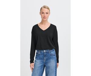 B-Young - Bekleidung BYPAMILA LS V NECK TSHIRT - schwarz - Größe XS