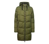 b.young BYBOMINA Damen Steppmantel Wintermantel Winterjacke Kontrastkordeln Lang mit Reißverschlusstaschen, Größe:38, Farbe:Olive Night (190515)