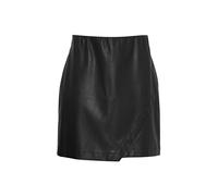 b.young BYDAJA Short Skirt Damen Lederrock Lederimitatrock Rock 100% Polyester A-Linie, Größe:XL, Farbe:Black (200451)