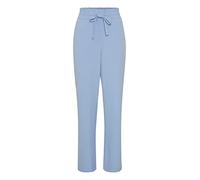 b.young BYDANTA Casual Pant Y Damen Hose Stoffhose mit Stretch Straight Leg Gerades Bein elastischer Bund mit Tunnelzug Regular-Fit, Größe:40, Farbe:Blue Bell (144121)
