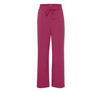 b.young BYDANTA Casual Pant Y Damen Hose Stoffhose mit Stretch Straight Leg Gerades Bein elastischer Bund mit Tunnelzug Regular-Fit, Größe:40, Farbe:Fuchsia Red (182328)