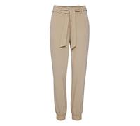 b.young BYDANTA Cuff Pants 2 Damen Hose Stoffhose mit Gürtel und Bündchen Regular Fit mit Stretch, Größe:36, Farbe:Dark Grey Melange (200456)