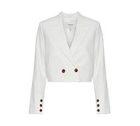 b.young BYDANTA Damen Blazer Kurzblazer Jacke mit Reverskragen und Knopf Regular Fit mit Stretch, Größe:40, Farbe:Off White (114800)