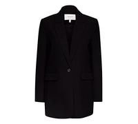 b.young BYDANTA Damen Blazer Longblazer Jacke mit Reverskragen und Knopf Regular Fit mit Stretch langer Schnitt, Größe:38, Farbe:Black (200451)