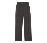 Stoffhose B.YOUNG "Stoffhose BYDANTA WIDE LEG PANTS 2 CROPPED", Damen, Gr. 40, N-Gr, schwarz (schwarz melange), Obermaterial: 64% Polyester PES. 32% Viskose LENZING ECOVERO CV LenzEcov. 4% Elasthan EL