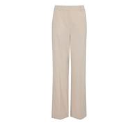 b.young BYDanta Damen Hose Stoffhose Weites Bein mit Bundfalten Gürtelschlaufen Eingrifftaschen Stretch Regular Fit, Größe:38, Farbe:Cement (140708)
