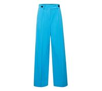 b.young BYDANTA W Pants Damen Hose Lange Stoffhose mit Stretch Wide Leg weites Bein mit Bundfalten Bügelgaflten, Größe:38, Farbe:Ibiza Blue (174245)