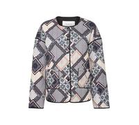 b.young BYDelight Damen Steppjacke Übergangsjacke Jacke mit Eingrifftaschen Druckknöpfen abgerundetem Saum Oversize, Größe:34, Farbe:Angell Falls Mix (203992)