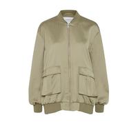 b.young BYESTO BOMBER JACKET Damen Übergangsjacke Kurzjacke Jacke glattes Futter Rundhals 96% Polyester, 4% Elasthan loose fit, Größe:42, Farbe:Aloe (170620)