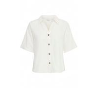 b.young BYFALAKKA Damen Bluse Shirt Hemdkragen Knöpfe Leinenmix Relaxed fit, Größe:42, Farbe:Marshmallow (114300)