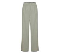 b.young BYFALAKKA Pants Damen Hose Stoffhose Leinenhose mit weitem Bein Loose-Fit mit elastischem Bund, Größe:40, Farbe:Seagrass (166008)