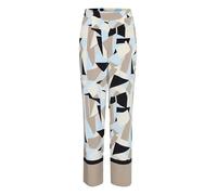 b.young BYFAVIA Damen Hose Stoffhose Straight fit, Größe:34, Farbe:Humus Blocks (204132)