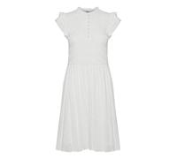 b.young BYFELICE Short Dress Damen Freizeitkleid Kleid mit Knopfleiste und Rüschen am Kragen und Ärmelabschluss, Größe:34, Farbe:Off White (114800)